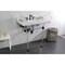 Kingston Brass 36 Carrara Marble Console Sink with Acrylic Legs, Marble WhiteOil Rubbed Bronze LMS36MASQ5 - alternate 6
